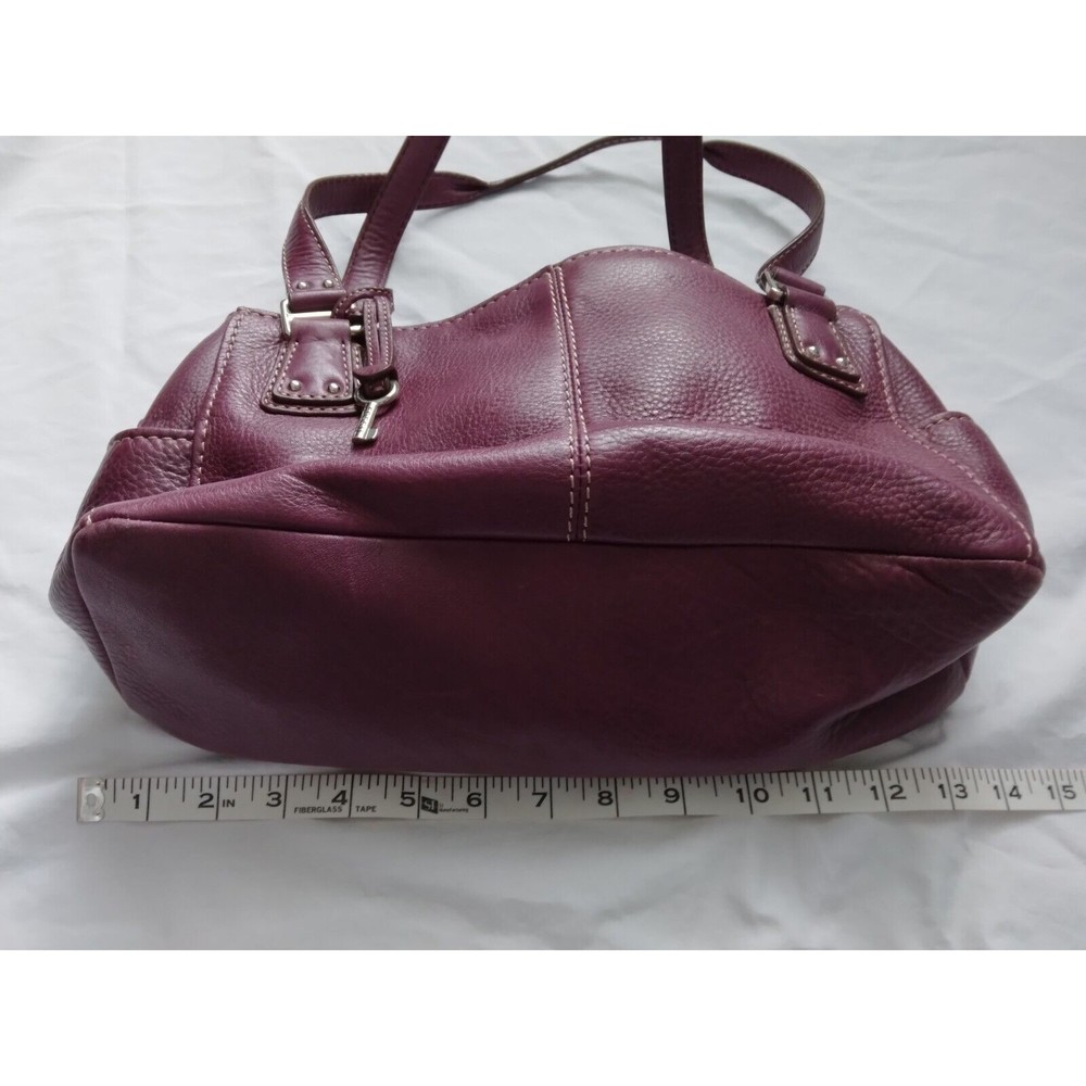 Fossil Purple Leather Shoulder Bag - Picture 5 of 15